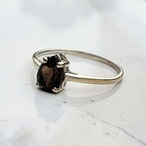 Smoky Quartz Sterling Silver Ring